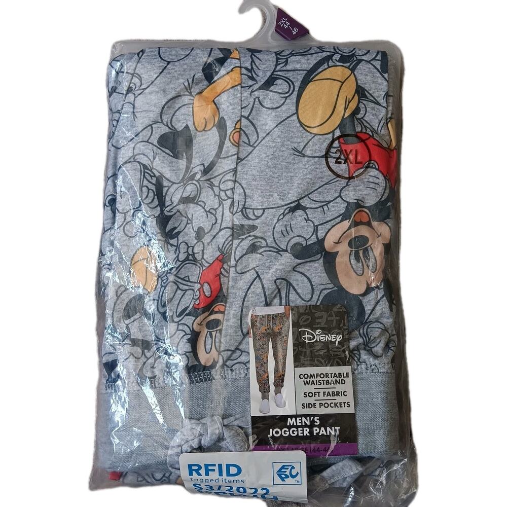 Disney Mickey and Friends Men's All Over Print Poly Pant Size 2XL (44-46) NWT - Picture 2 of 5